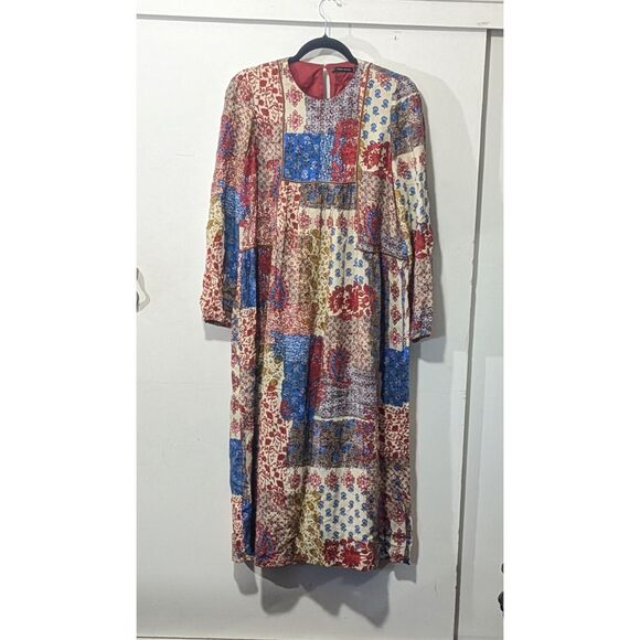 Jilzarah Dresses & Skirts - Zara Trafaluc Collection Patchwork Boho Prairie Midi Dress XS